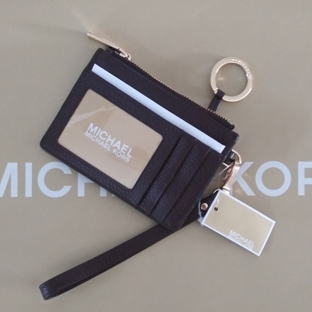 NWT MICHAEL KORS JET SET LEATHER SMALL COIN PURSE - Picture 4 of 8